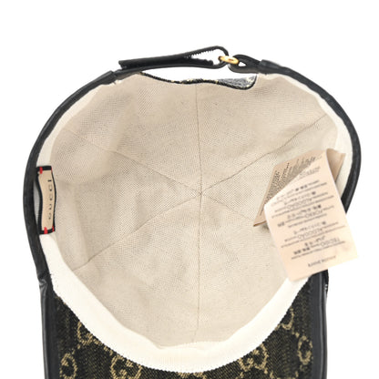Gucci Denim Calfskin GG Monogram Oscar Baseball Hat M Black Ivory 5 of 8