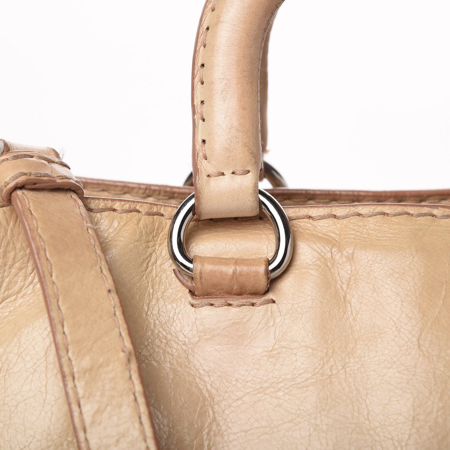 Vitello Shine Tote Cammeo