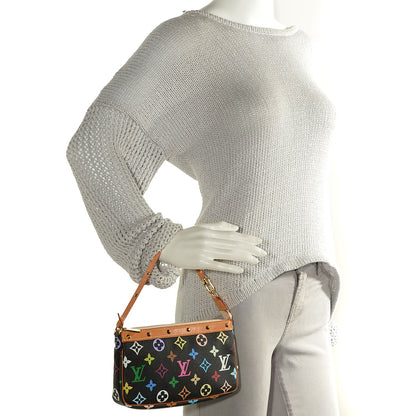 Louis Vuitton Monogram Multicolor Pochette Accessories Black 2 of 7