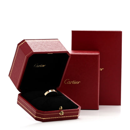 Cartier 18K Yellow Gold Diamond 4mm LOVE Wedding Band Ring 58 8.5 6 of 6