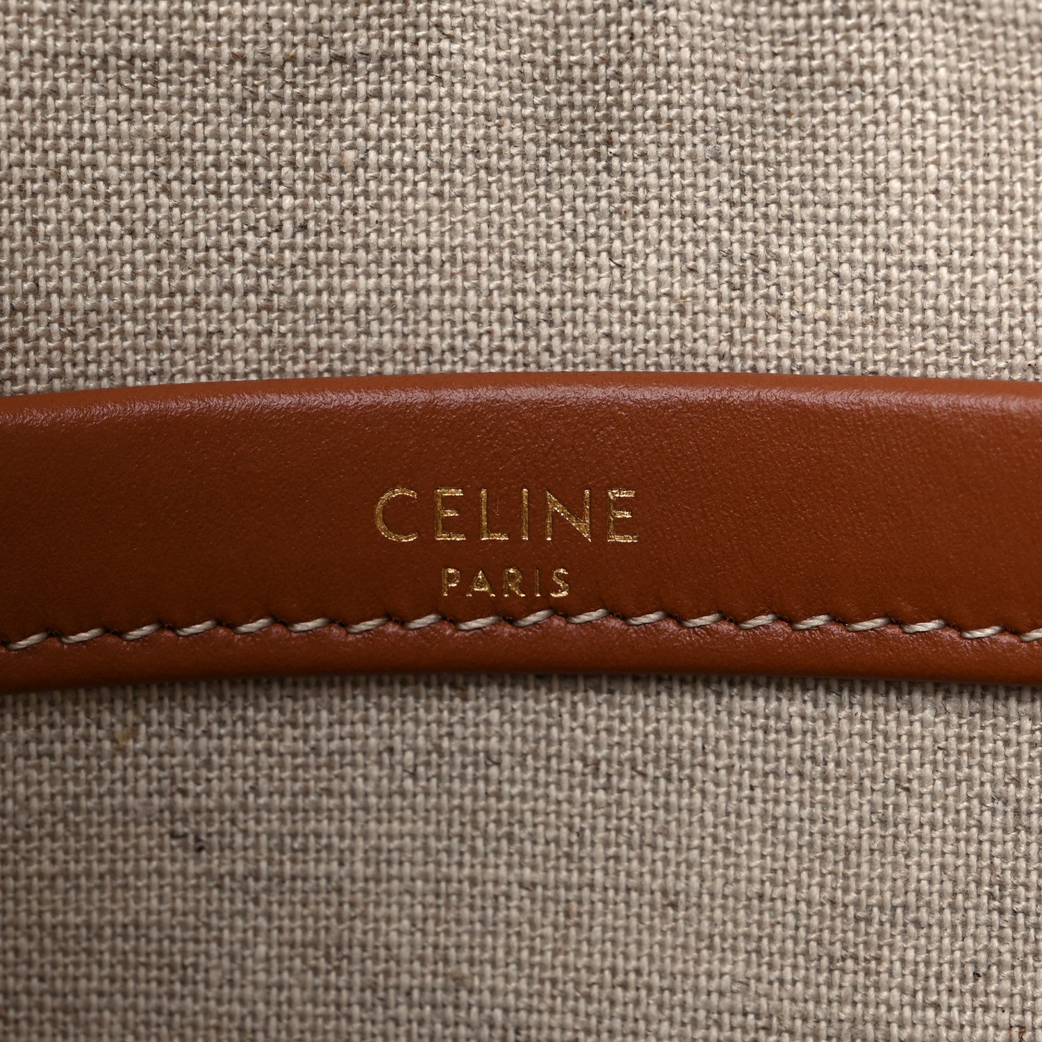 Celine Stripe Triomphe Small Cabas Thais Khaki Tan 6 of 8