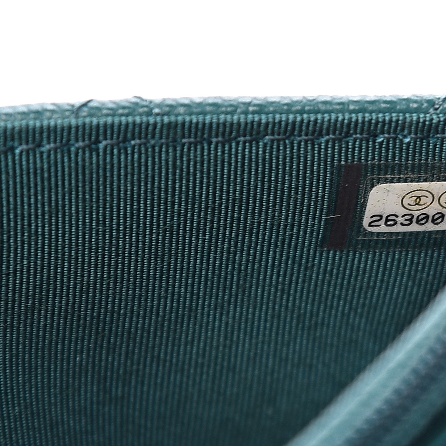 Caviar Quilted Wallet On Chain WOC Dark Turquoise