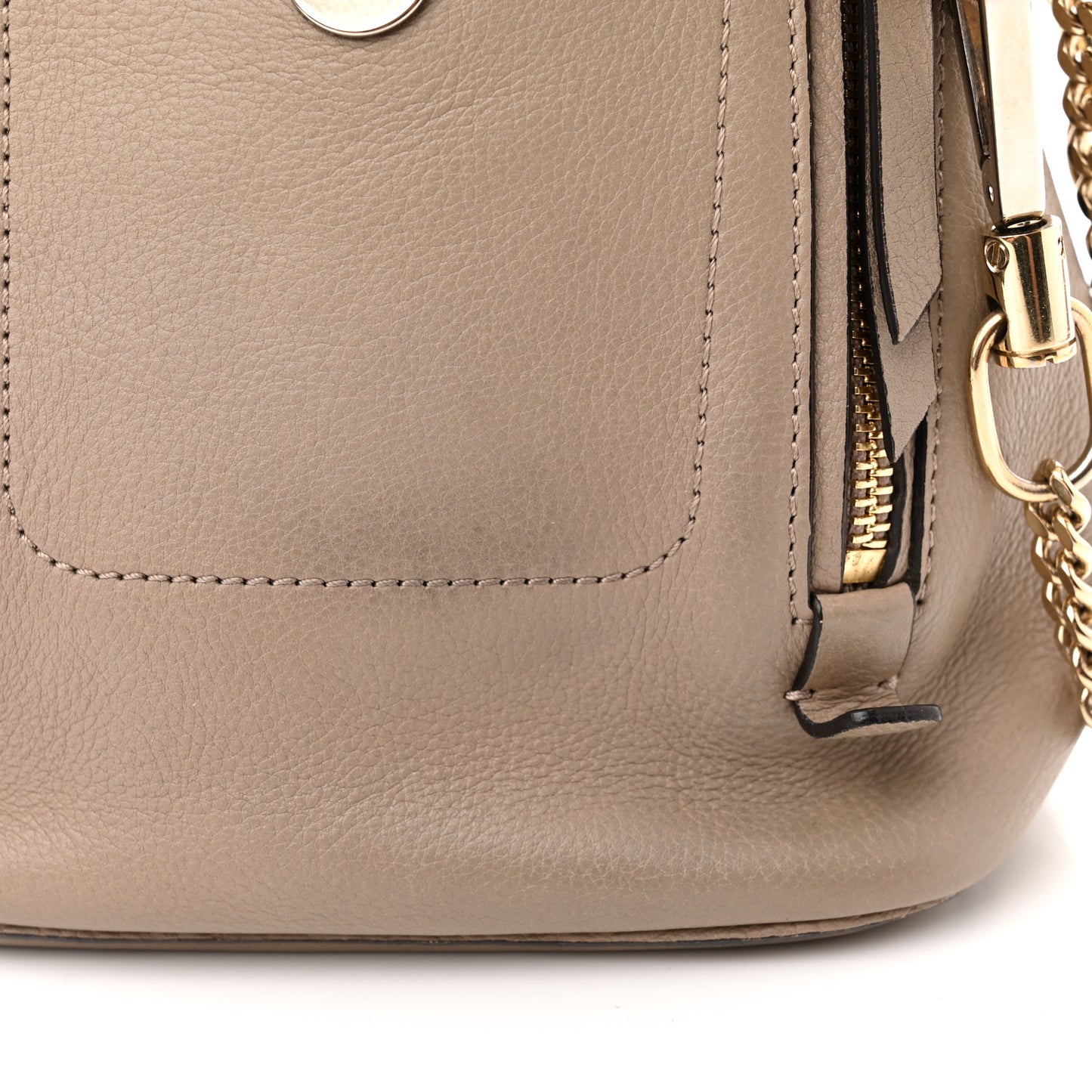 Suede Calfskin Mini Faye Backpack Motty Grey