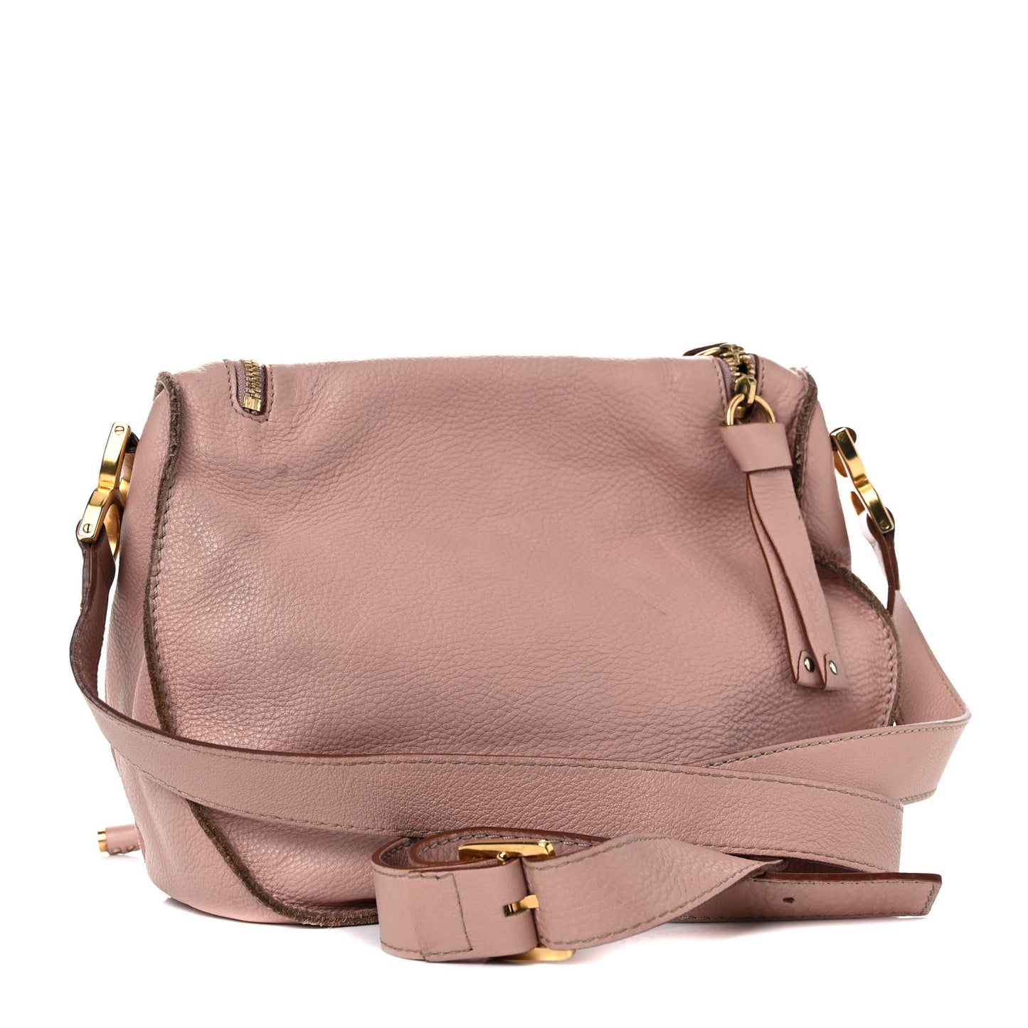 Calfskin Medium Marcie Round Zip Crossbody Blush Nude