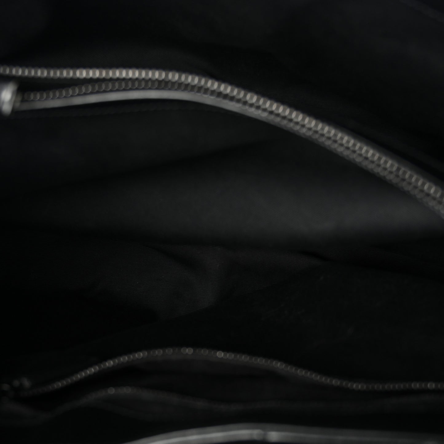 Calfskin Y Quilted Monogram Monochrome Large Loulou Chain Satchel Black