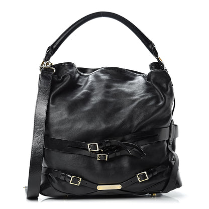 Burberry Soft Lambskin Bridle Calfskin Medium Gosford Hobo Black 1 of 19