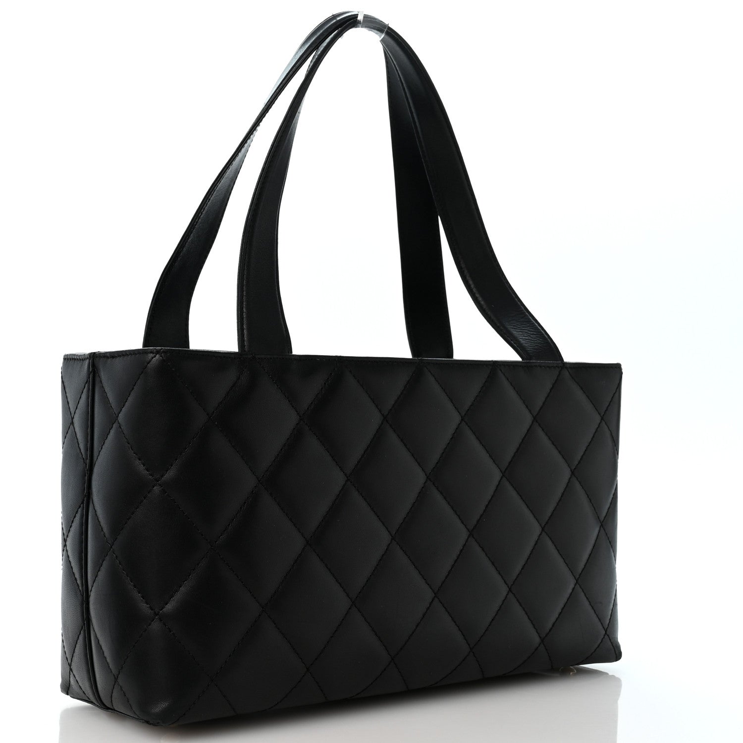 Chanel Lambskin Quilted Shoulder Bag Black Black 4 of 14