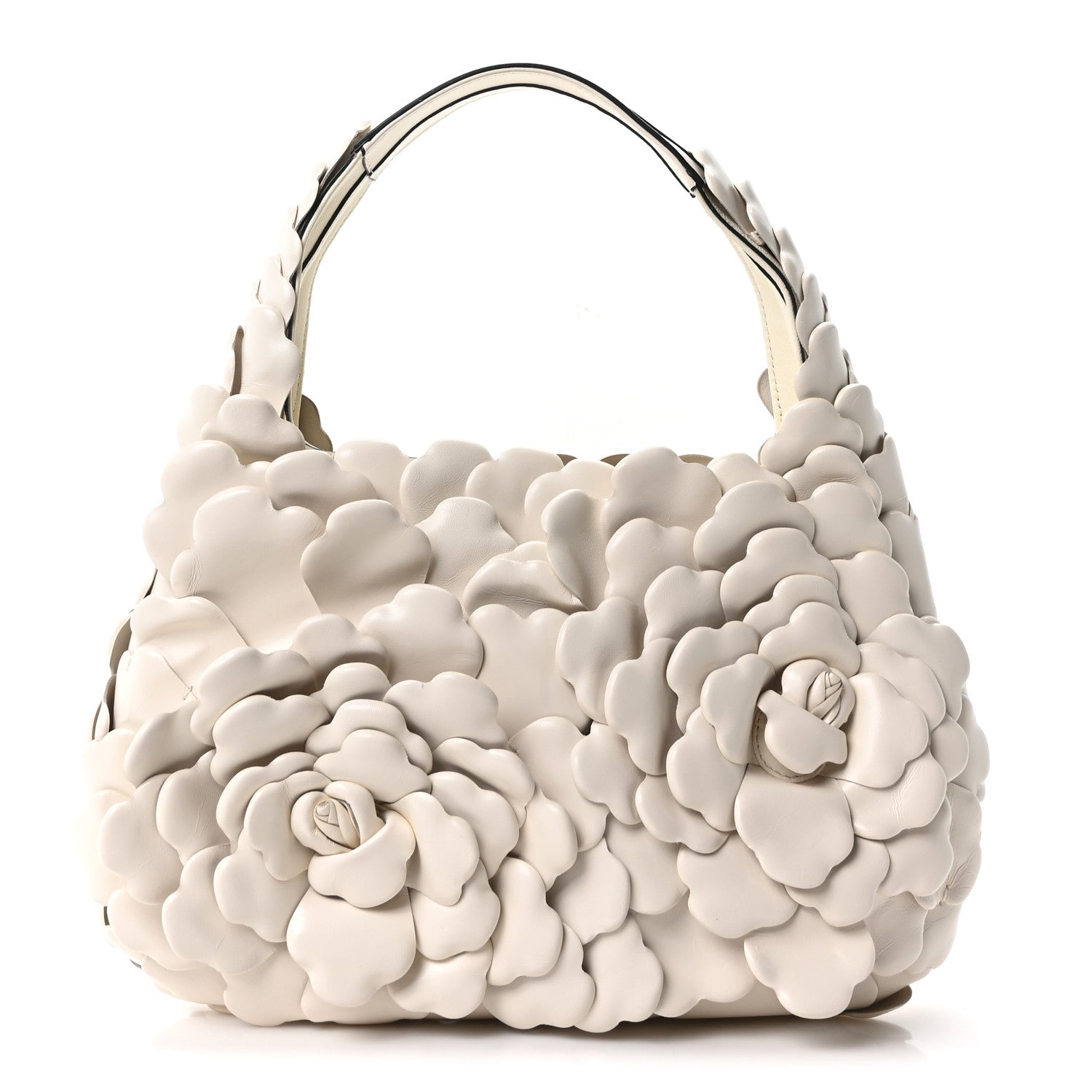 Valentino Garavani Nappa Atelier 03 Rose Edition Small Hobo White 1 of 10