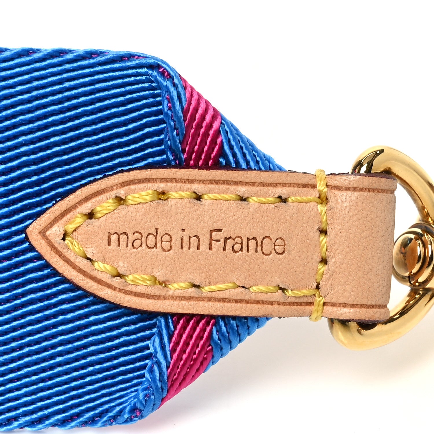 Louis Vuitton Nylon Bandouliere Shoulder Strap Blue Magenta