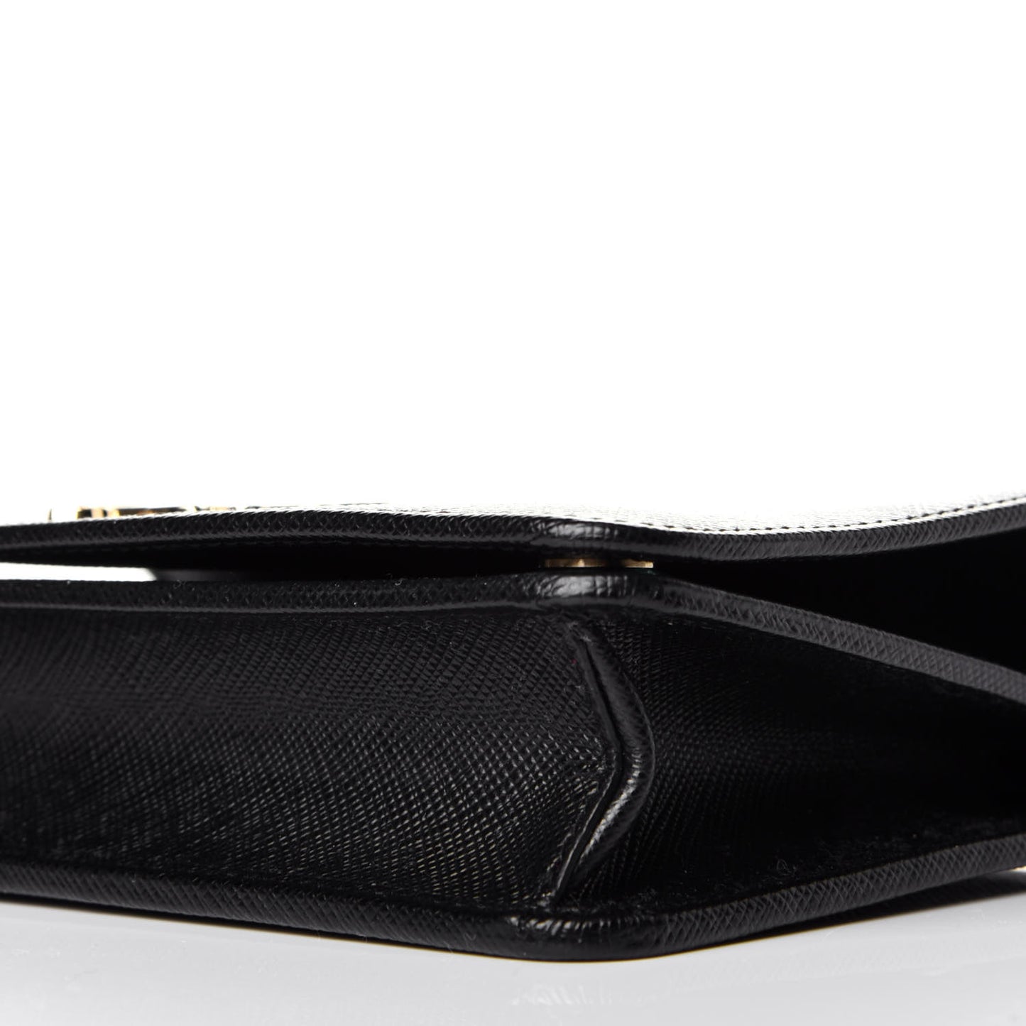 Saffiano Lux Crossbody Bag Black