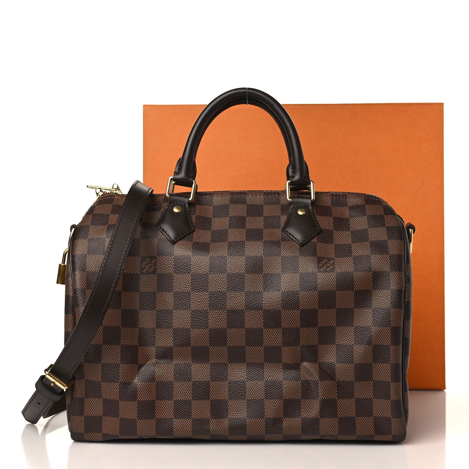 Louis Vuitton Damier Ebene Speedy Bandouliere 30 9 of 9