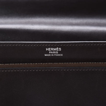 Hermes Box Jet Pochette Clutch Chocolate 9 of 10