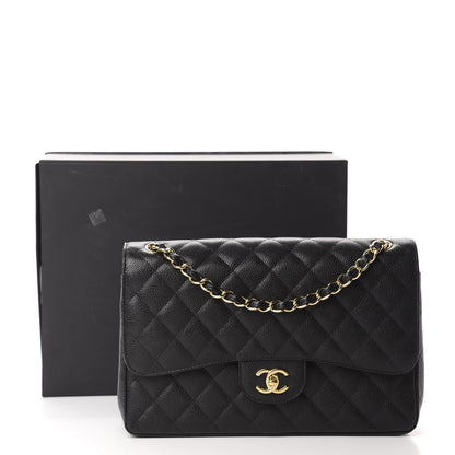 Chanel Caviar Quilted Jumbo Double Flap Black 11 of 11