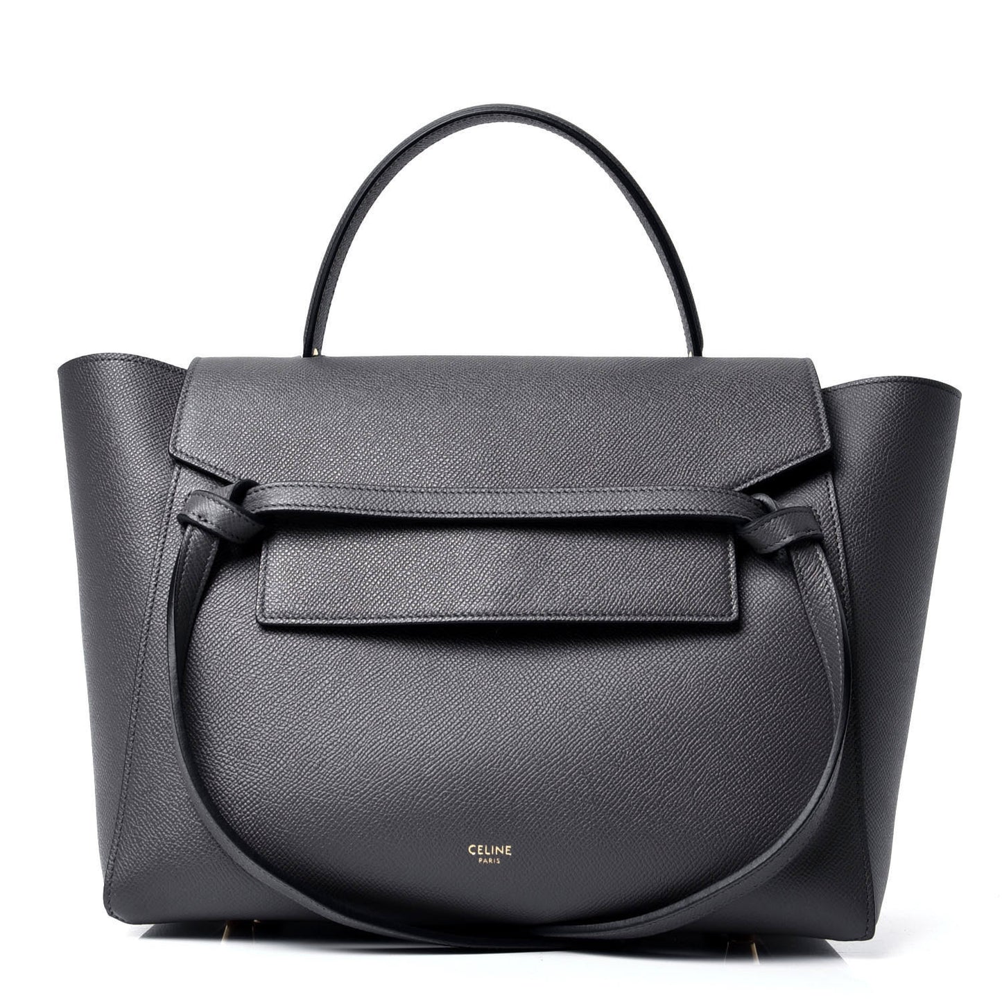 Grained Calfskin Mini Belt Bag Grey