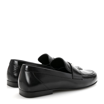Chanel Calfskin CC Moccasin Loafers 38.5 Black 10 of 20