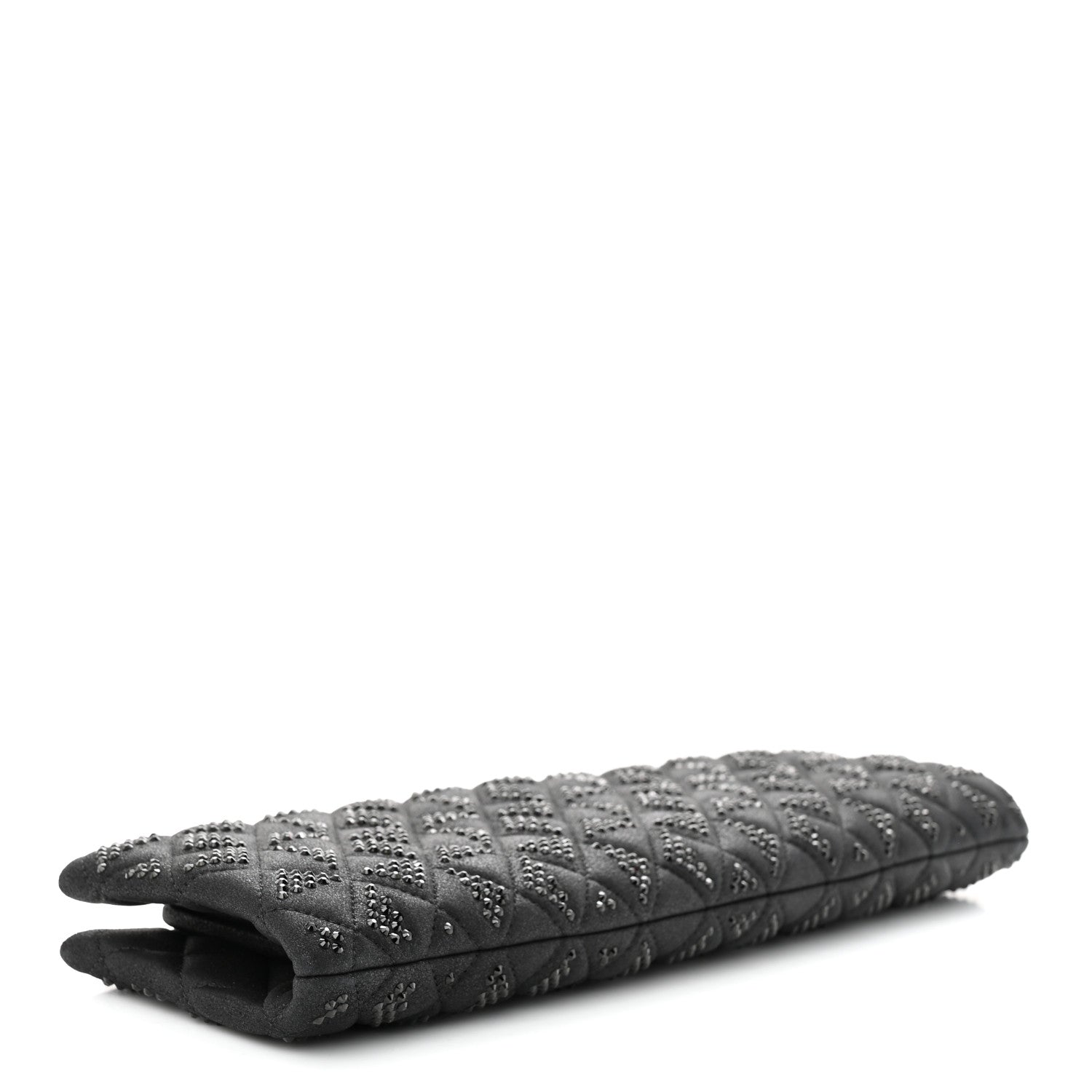 Chanel Iridescent Lambskin Crystal Quilted Clutch Black 4 of 10