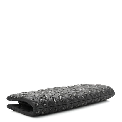 Chanel Iridescent Lambskin Crystal Quilted Clutch Black 4 of 10