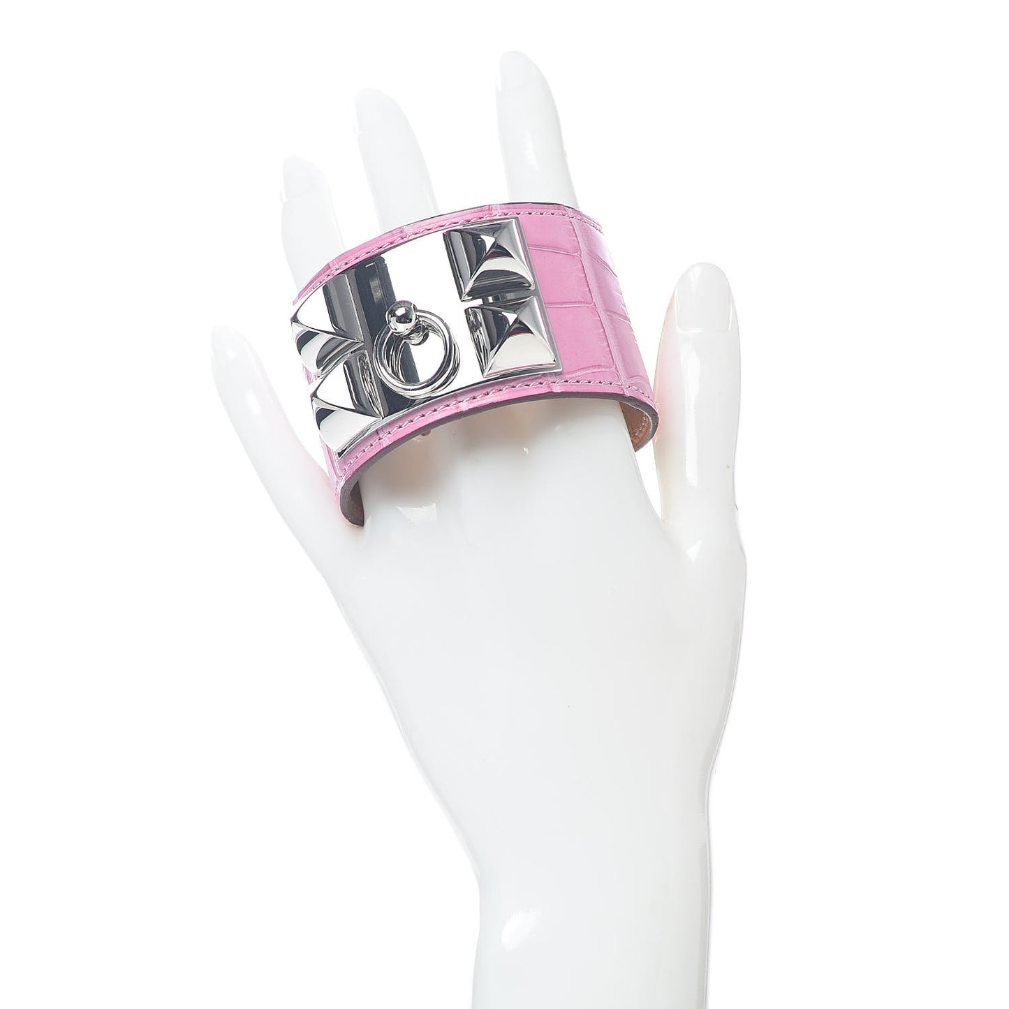 Matte Alligator Collier De Chien CDC Bracelet T2 5P Pink