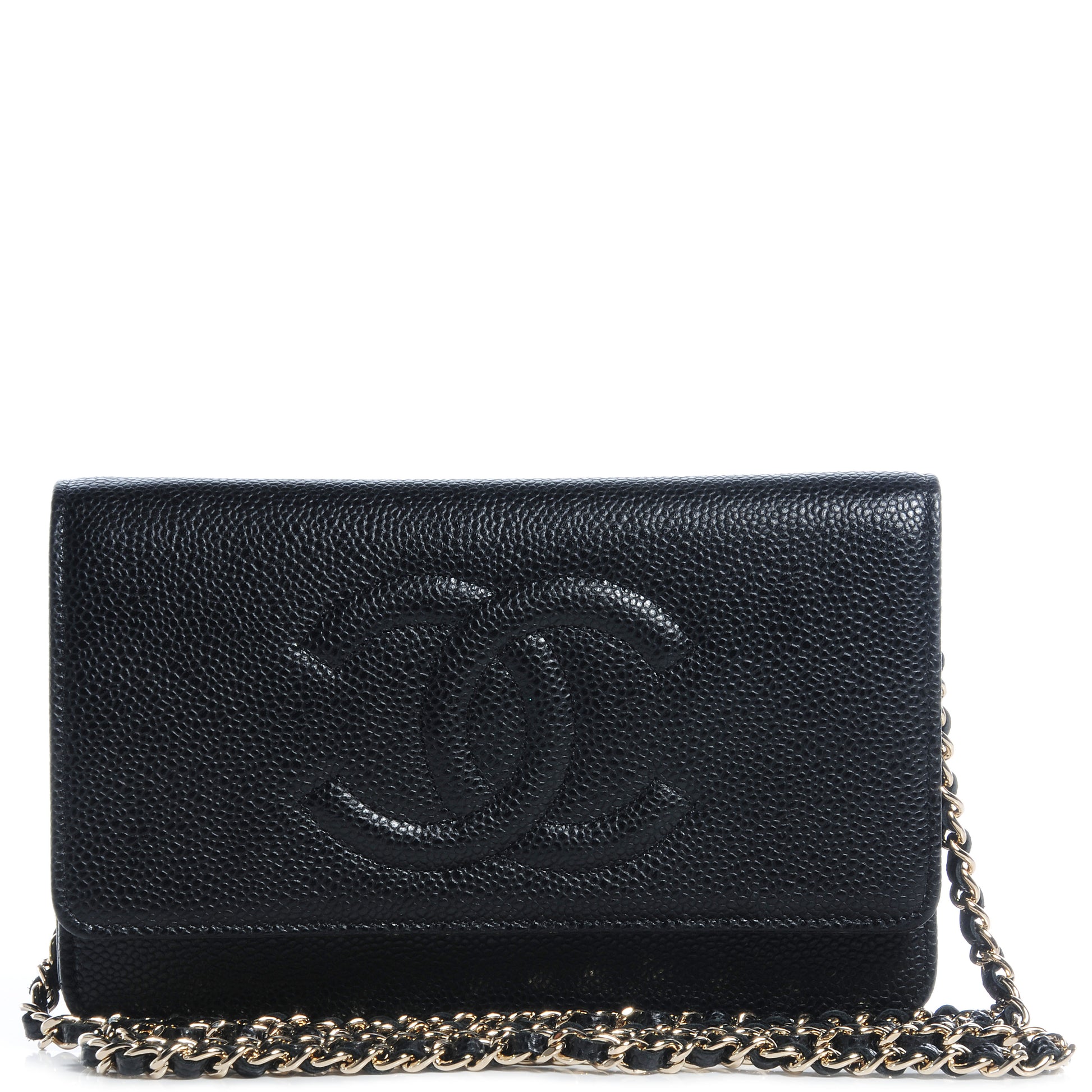 Chanel Caviar Timeless CC Wallet on Chain WOC Black 1 of 8