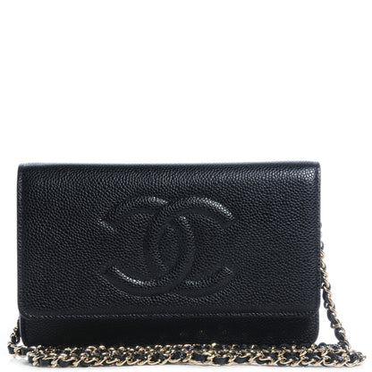 Chanel Caviar Timeless CC Wallet on Chain WOC Black 1 of 8