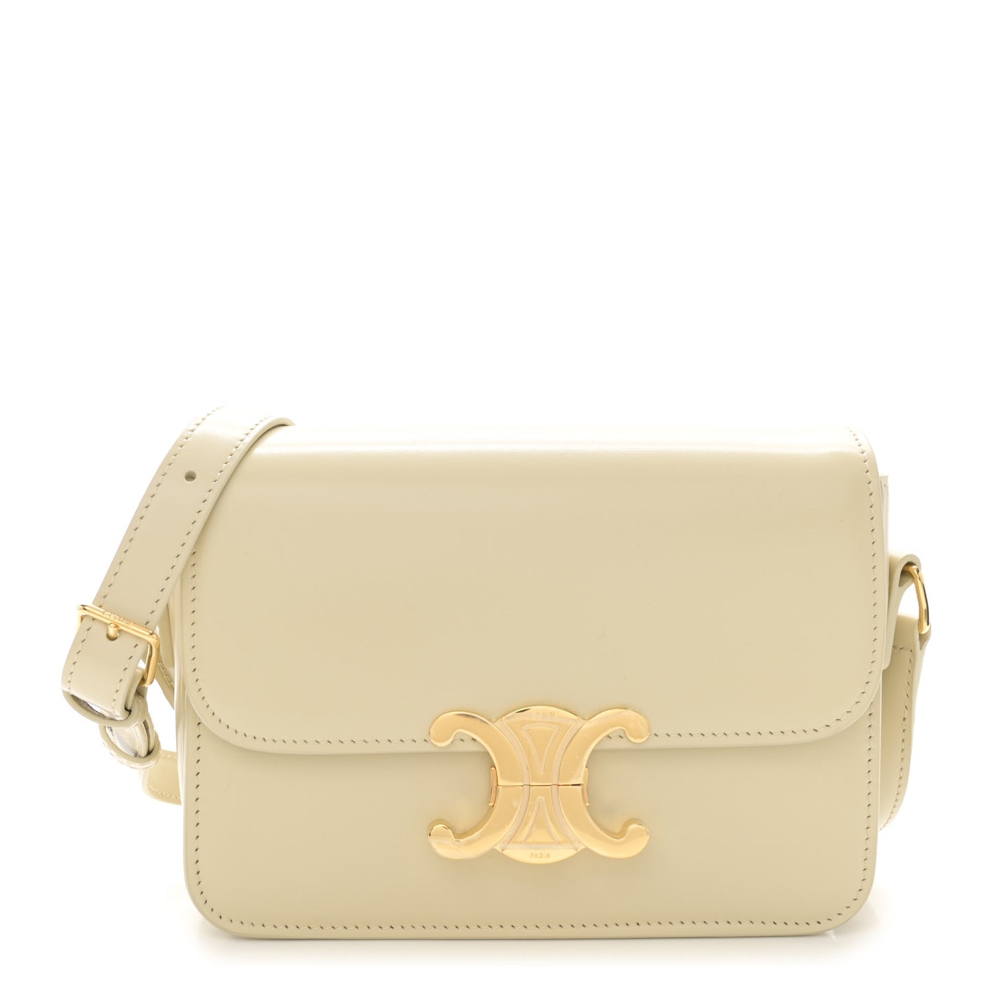 Shiny Calfskin Teen Triomphe Limestone