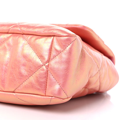 Chanel Iridescent Lambskin Quilted Large Chanel 19 Flap Pink 9 of 10