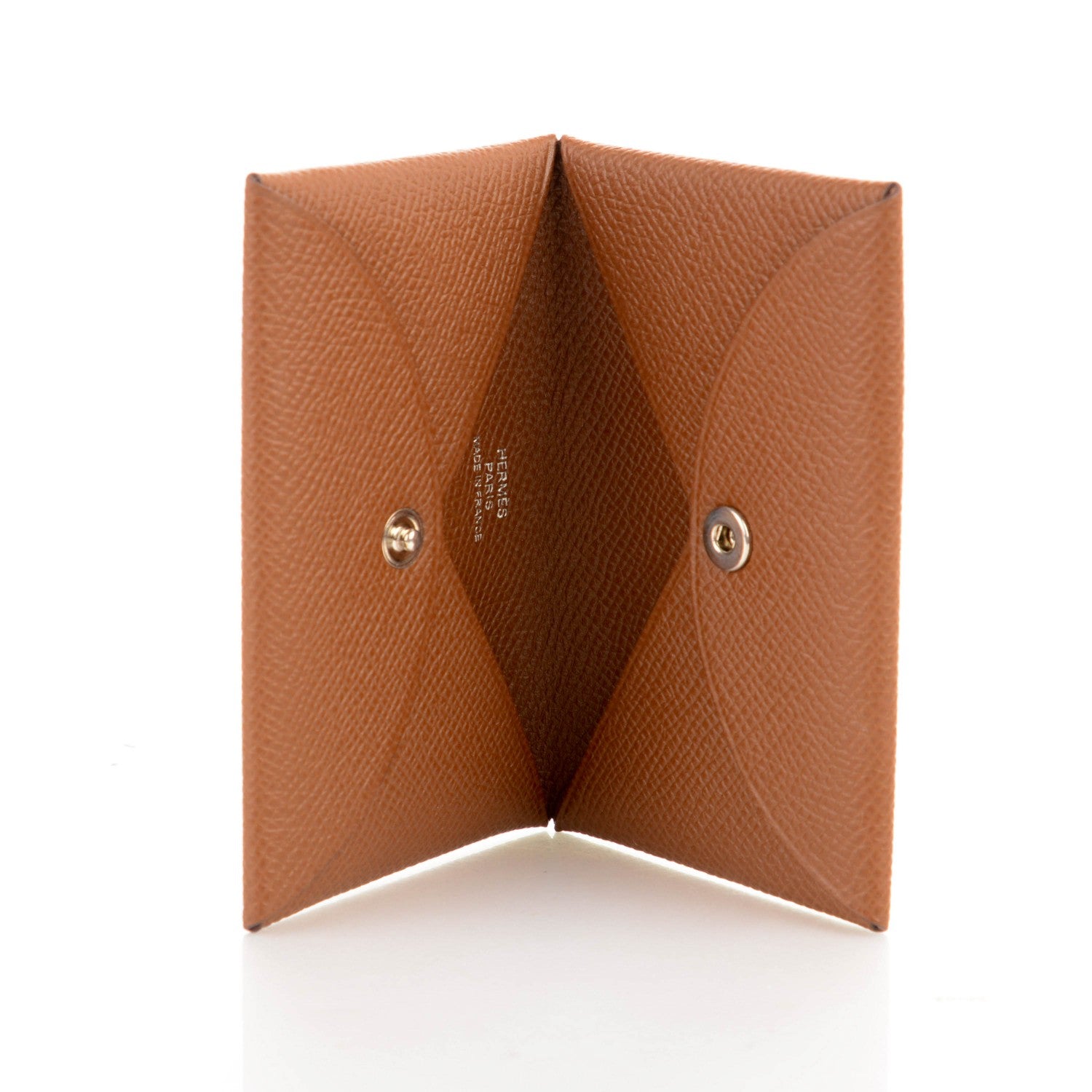 Hermes Epsom Calvi Card Case Miel 7 of 7
