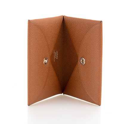 Hermes Epsom Calvi Card Case Miel 7 of 7