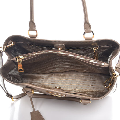Prada Saffiano Lux Medium Tote Visone 6 of 11