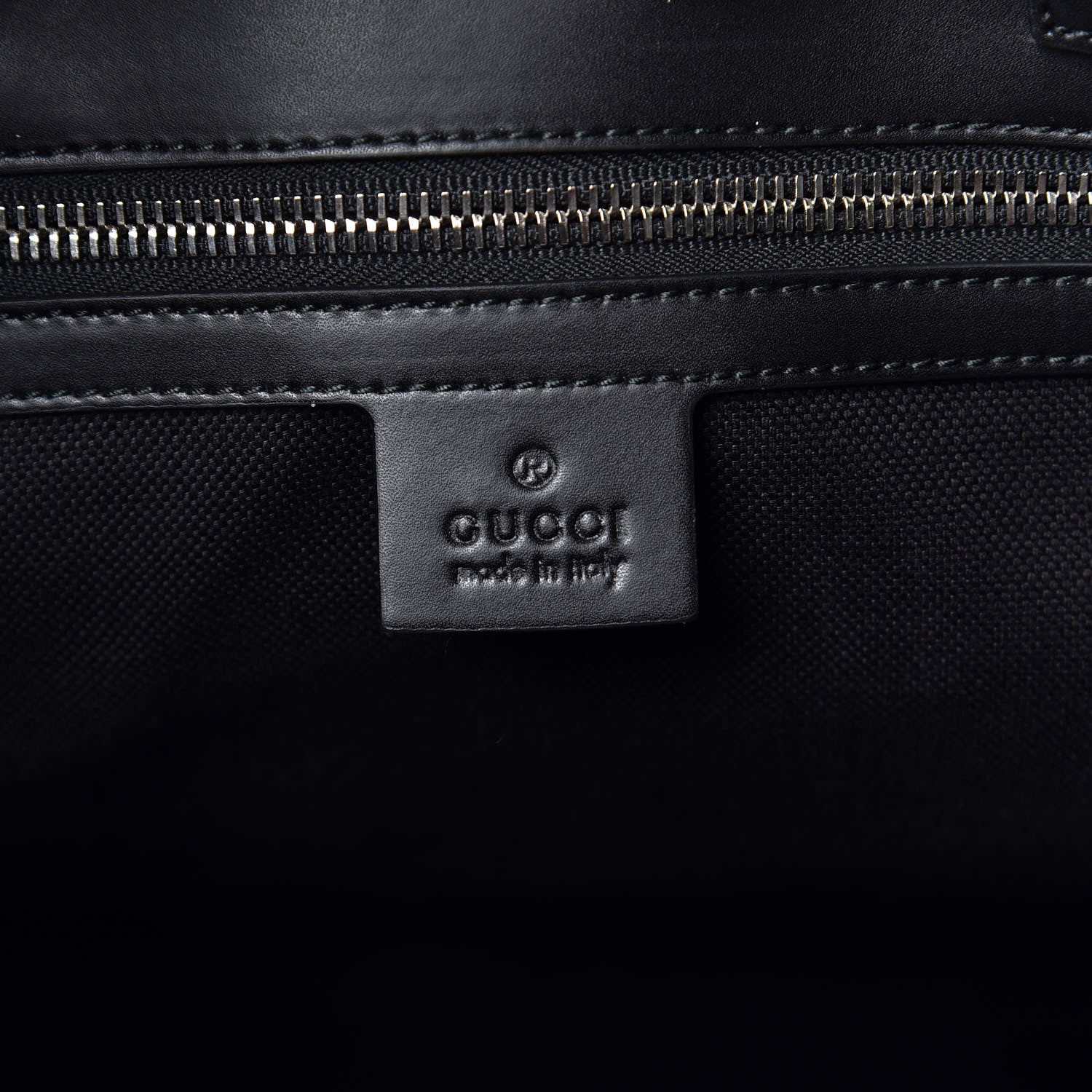 Gucci Soft GG Supreme Monogram Appia Calfskin Web Vertical Tote Black 6 of 8