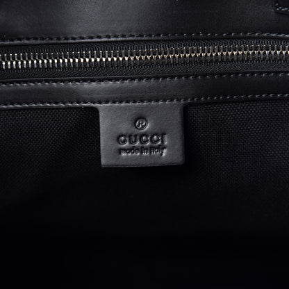 Gucci Soft GG Supreme Monogram Appia Calfskin Web Vertical Tote Black 6 of 8
