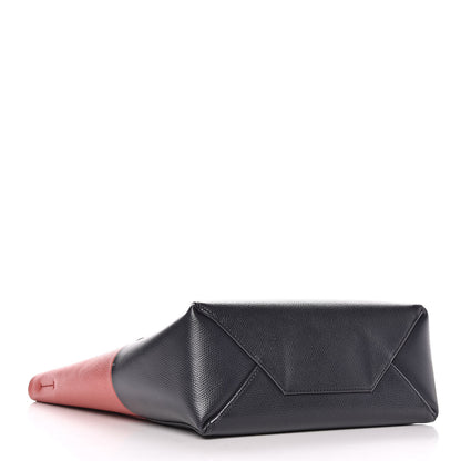 Celine Grained Calfskin Small Vertical Bi-Cabas Claycourt Dark Navy 4 of 9