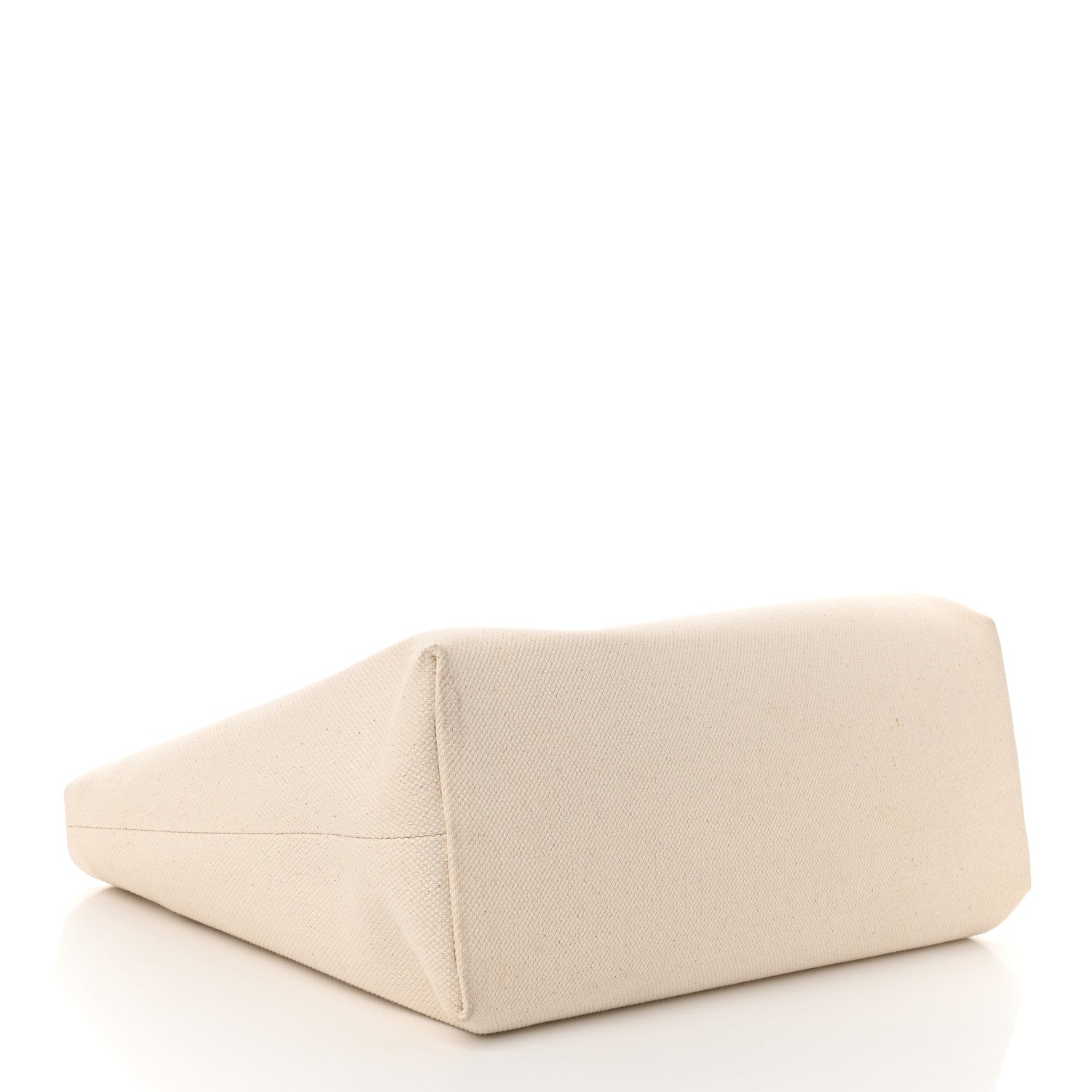 Celine Canvas Calfskin Logo Print Horizontal Cabas Natural Tan 4 of 13