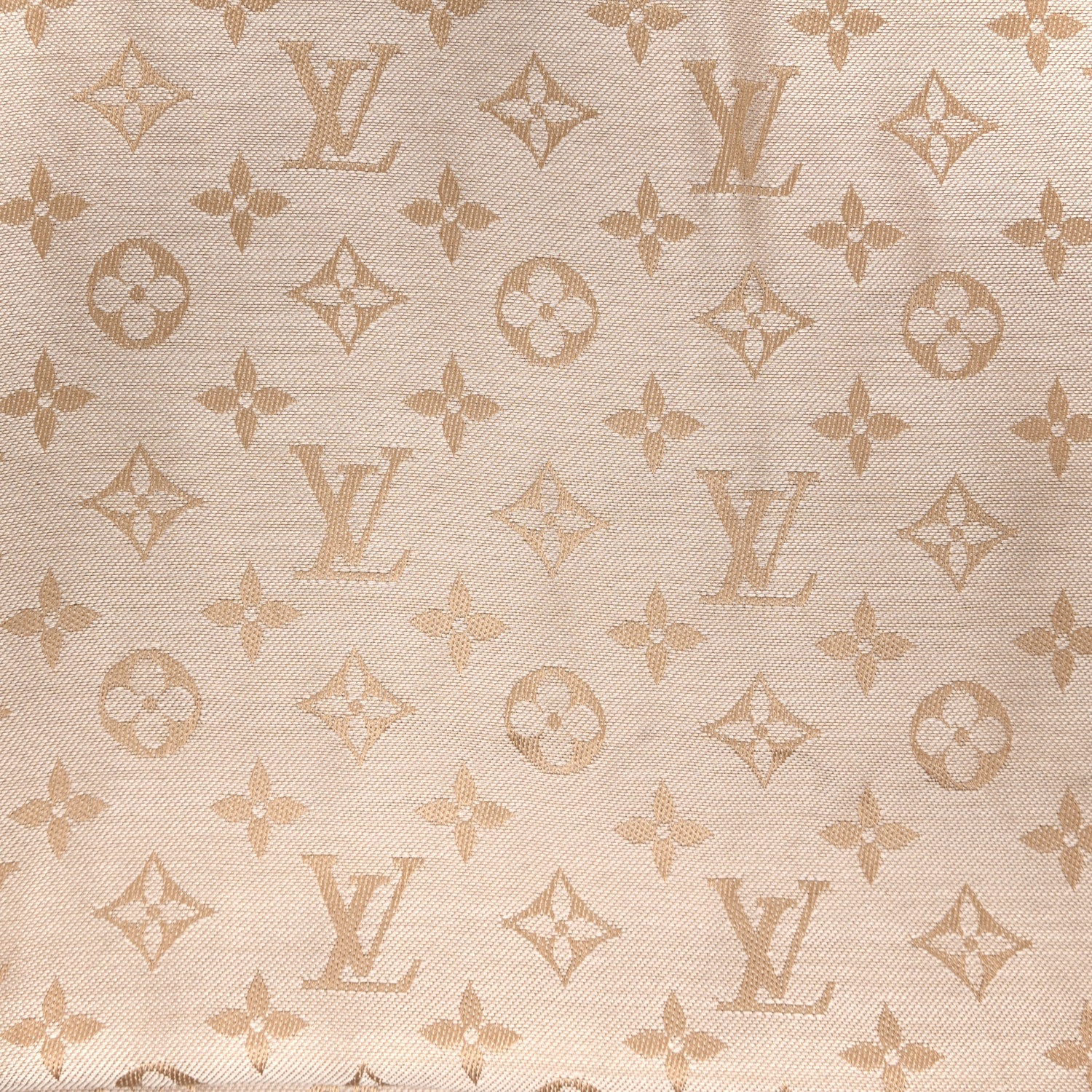 Louis Vuitton Silk Wool Monogram Denim Shawl Beige Rose 8 of 10