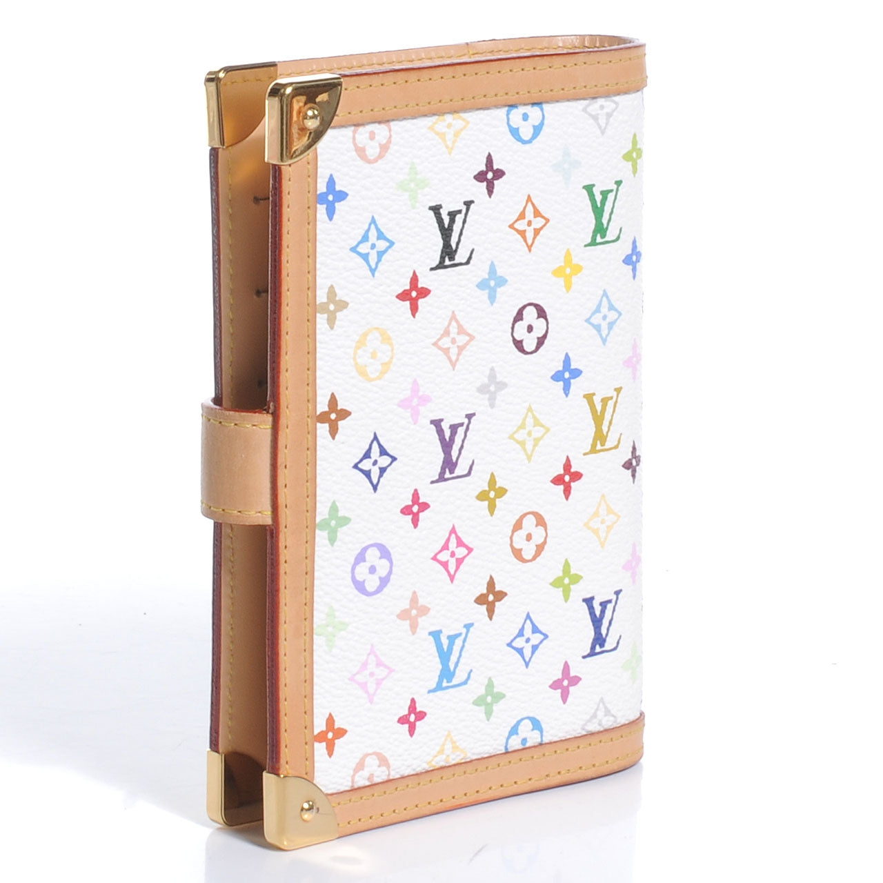 Louis Vuitton Monogram Multicolor Small Ring Agenda Cover White 3 of 7