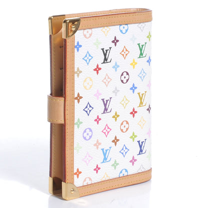 Louis Vuitton Monogram Multicolor Small Ring Agenda Cover White 3 of 7