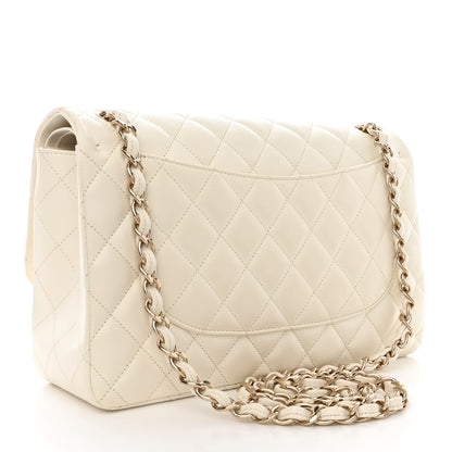 Chanel Caviar Quilted Jumbo Double Flap White 3 of 10
