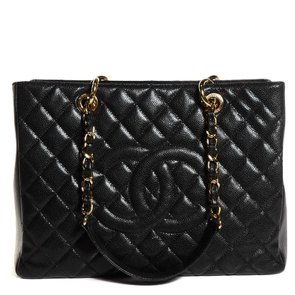 Chanel Caviar Quilted Grand Shopping Tote GST Black 1 of 7