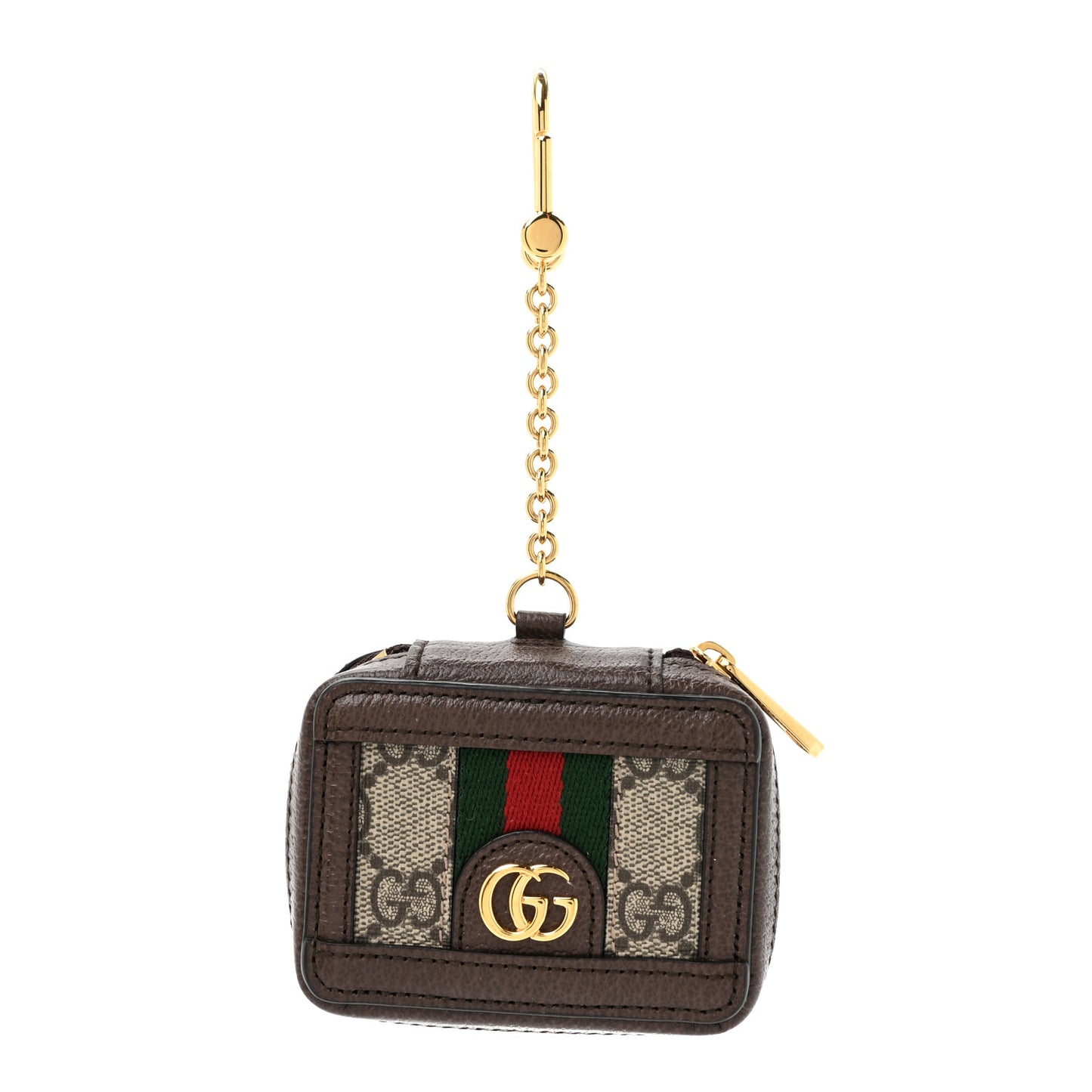 GG Supreme Monogram Textured Dollar Calfskin Web Ophidia AirPods Pro Case Beige Ebony New Acero