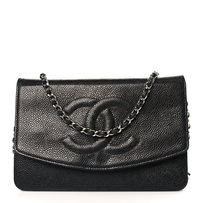 Chanel Caviar Timeless CC Wallet on Chain WOC Black 1 of 13