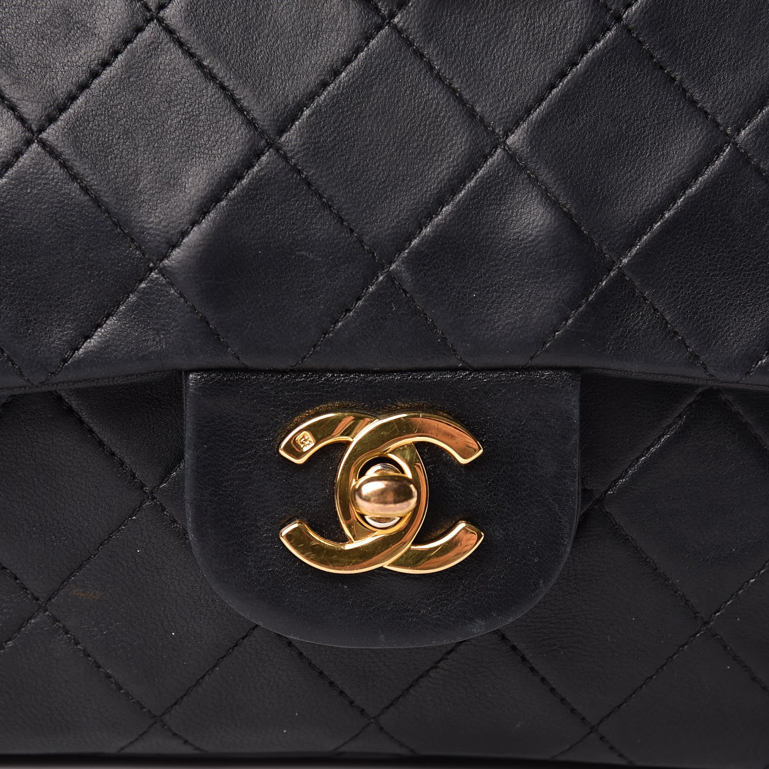 Chanel Lambskin Quilted Small Double Flap Black 9 of 13
