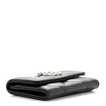 Chanel Lambskin Quilted Chanel 19 Flap Card Holder Black 4 of 11