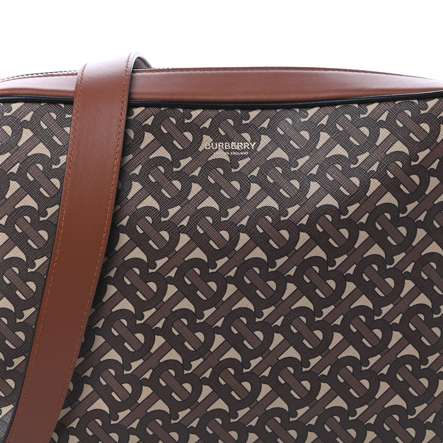 E-Canvas Monogram Calfskin Knight Messenger Bag Bridle Brown