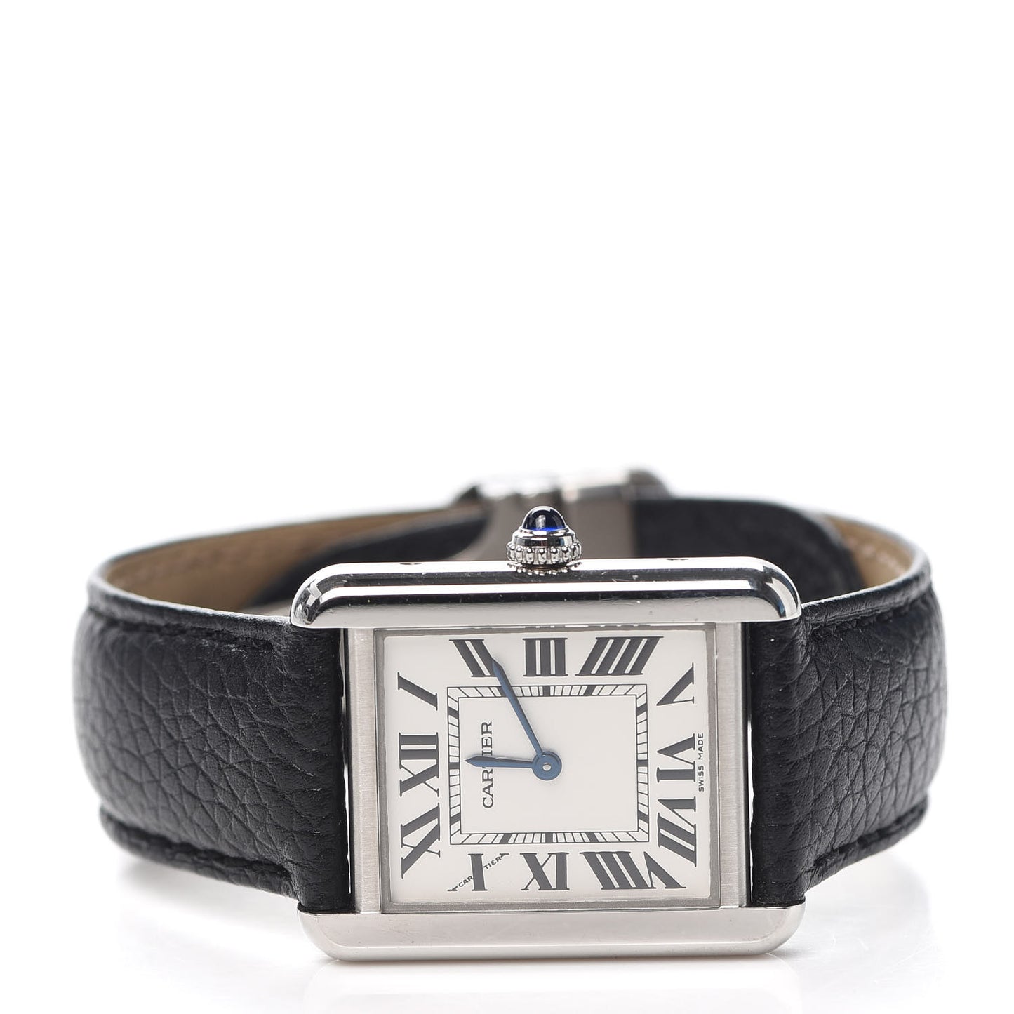 Stainless Steel Calfskin 24mm Tank Solo Quartz Watch