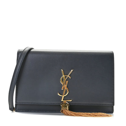 Saint Laurent Smooth Calfskin Classic Monogram Kate Tassel Chain Wallet Black 1 of 11