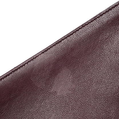 Saint Laurent Calfskin Mixed Matelasse Triquilt Large Monogram Envelope Satchel Bordeaux 7 of 10
