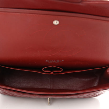Chanel Caviar Quilted Jumbo Double Flap Dark Red 5 of 12