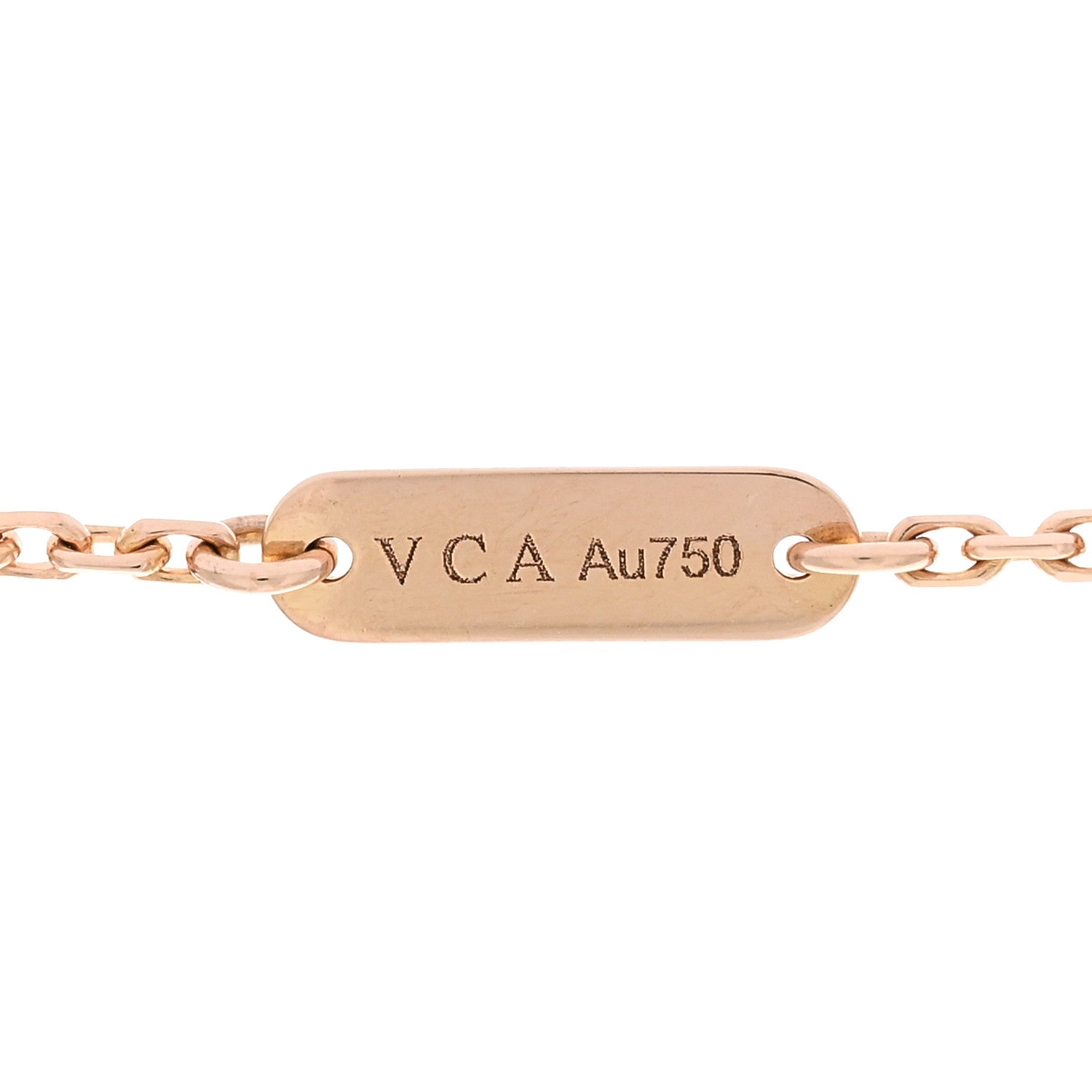 Van Cleef & Arpels 18K Rose Gold Diamond Grey Mother of Pearl Vintage Alhambra Pendant Necklace 5 of 6