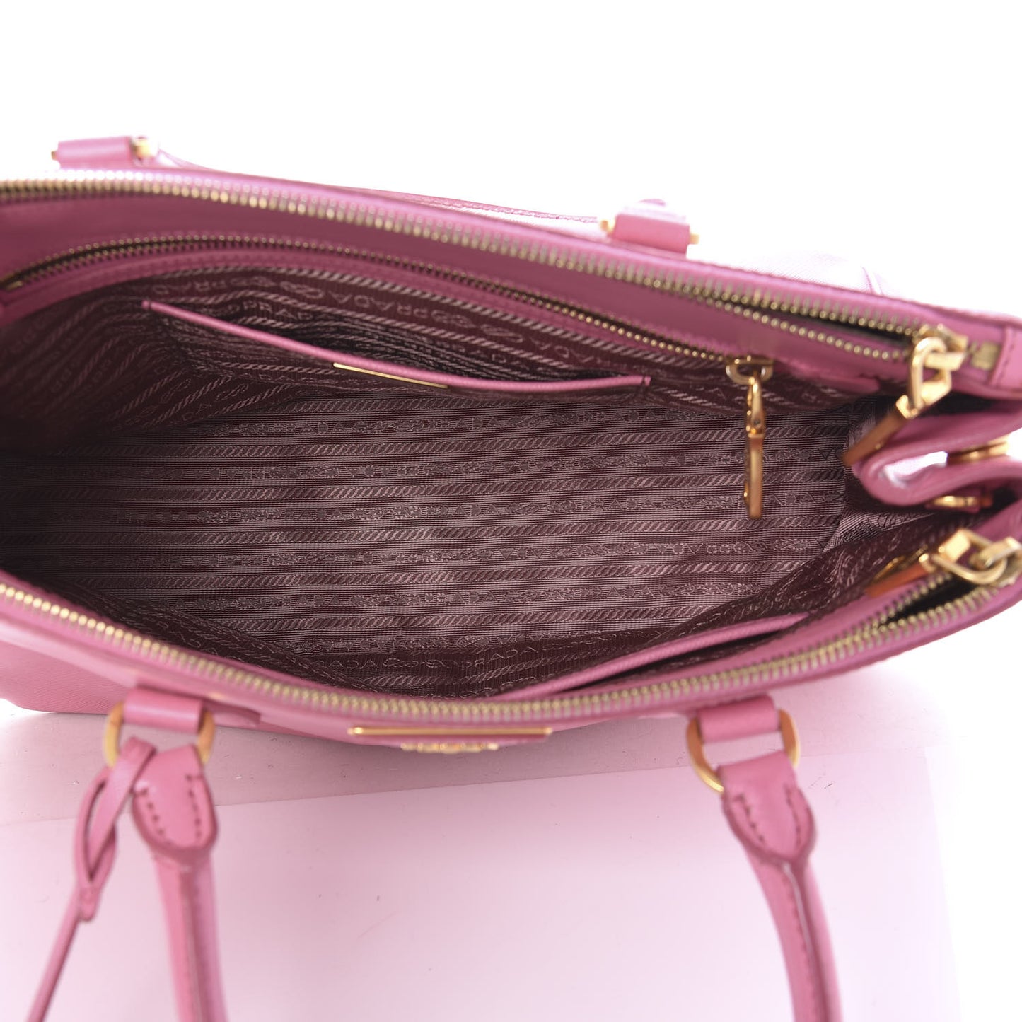 Saffiano Medium Galleria Double Zip Tote Geranio