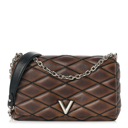 Louis Vuitton Lambskin Malletage GO-14 MM Brown 1 of 14